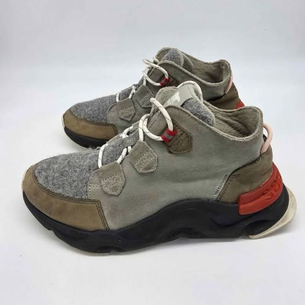 SOREL Kinetic RNEGD Caribou Waterproof Boots NL4398-395 Womens 9 Suede Hiking
